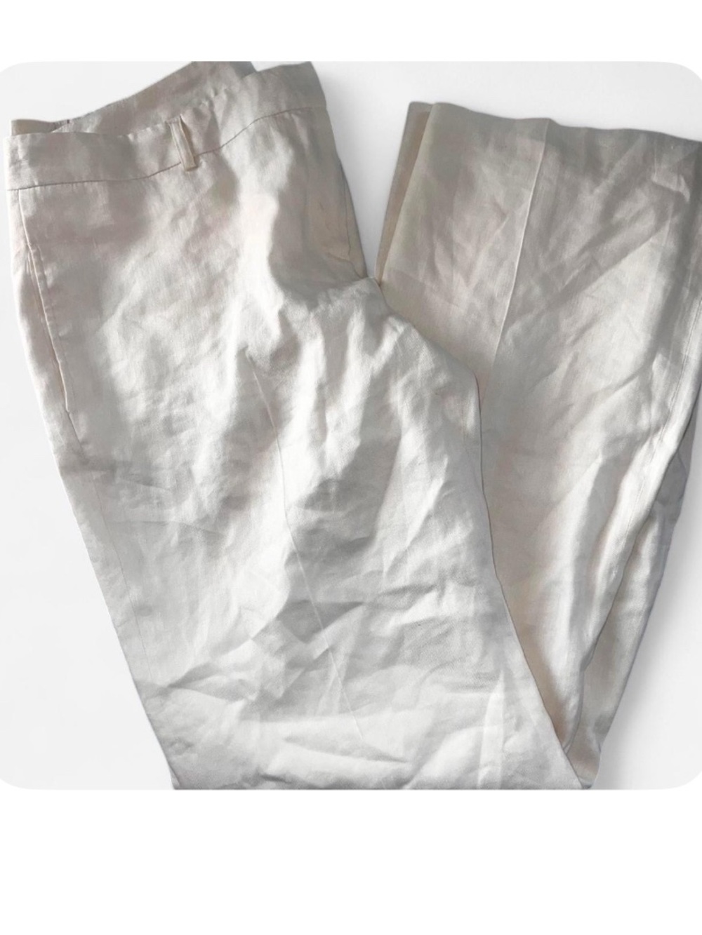 White linen trousers